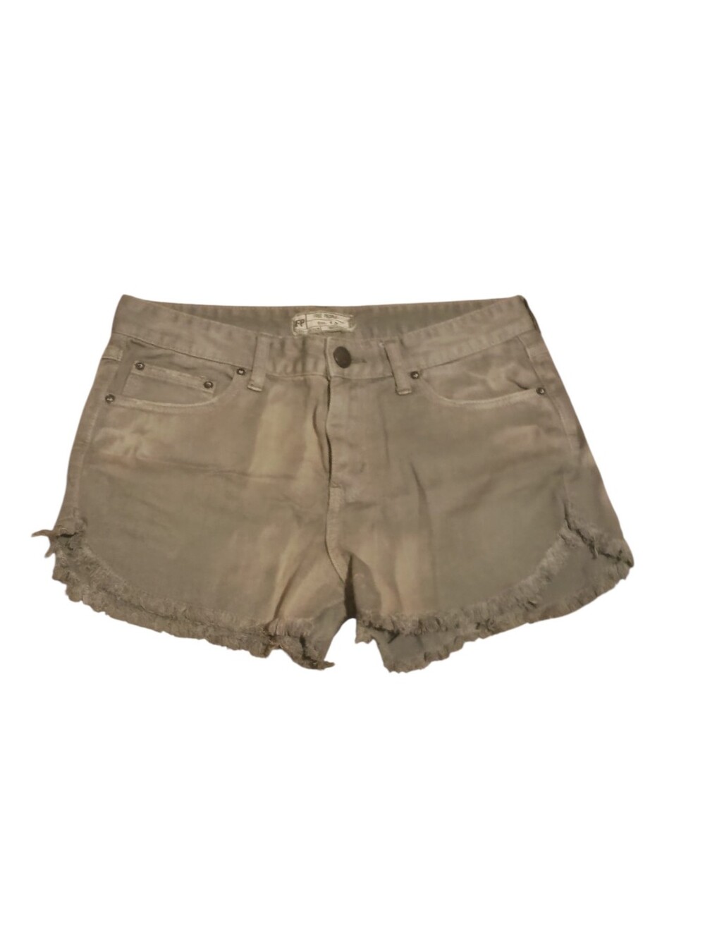Free People Boyfriend Cutoff  Bleach Distressed Faded Jean Denim Shorts SZ W 27